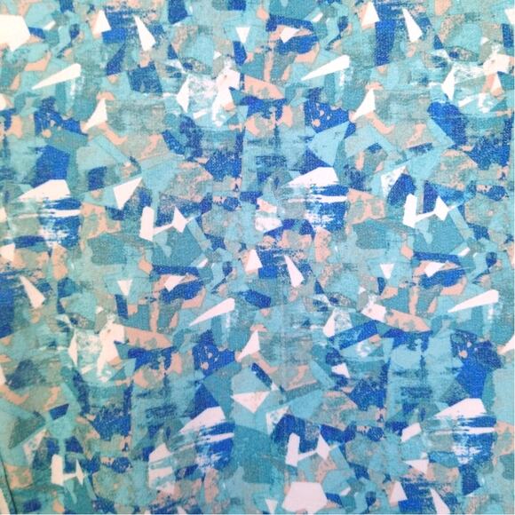 Lisette L Montreal Pull-On Pants Size 6 Blue Abstract Slim - Picture 3 of 10